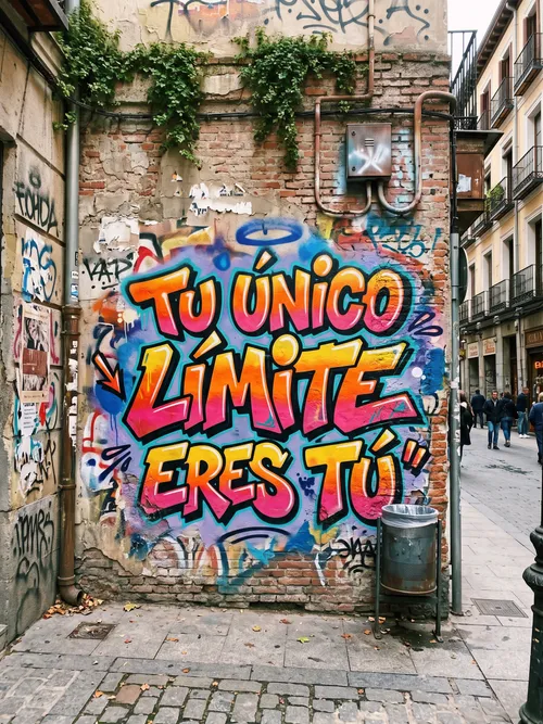 Vibrant Motivational Street Art Graffiti