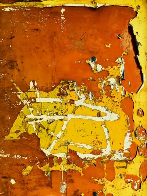 Abstract yellow paint on wall