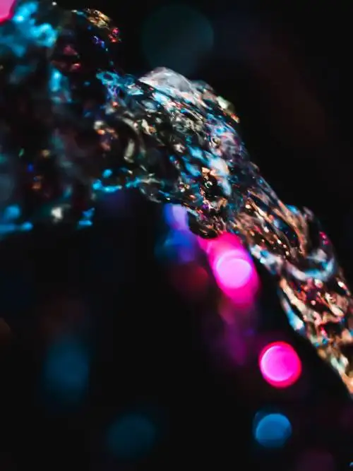 Lights reflected in water